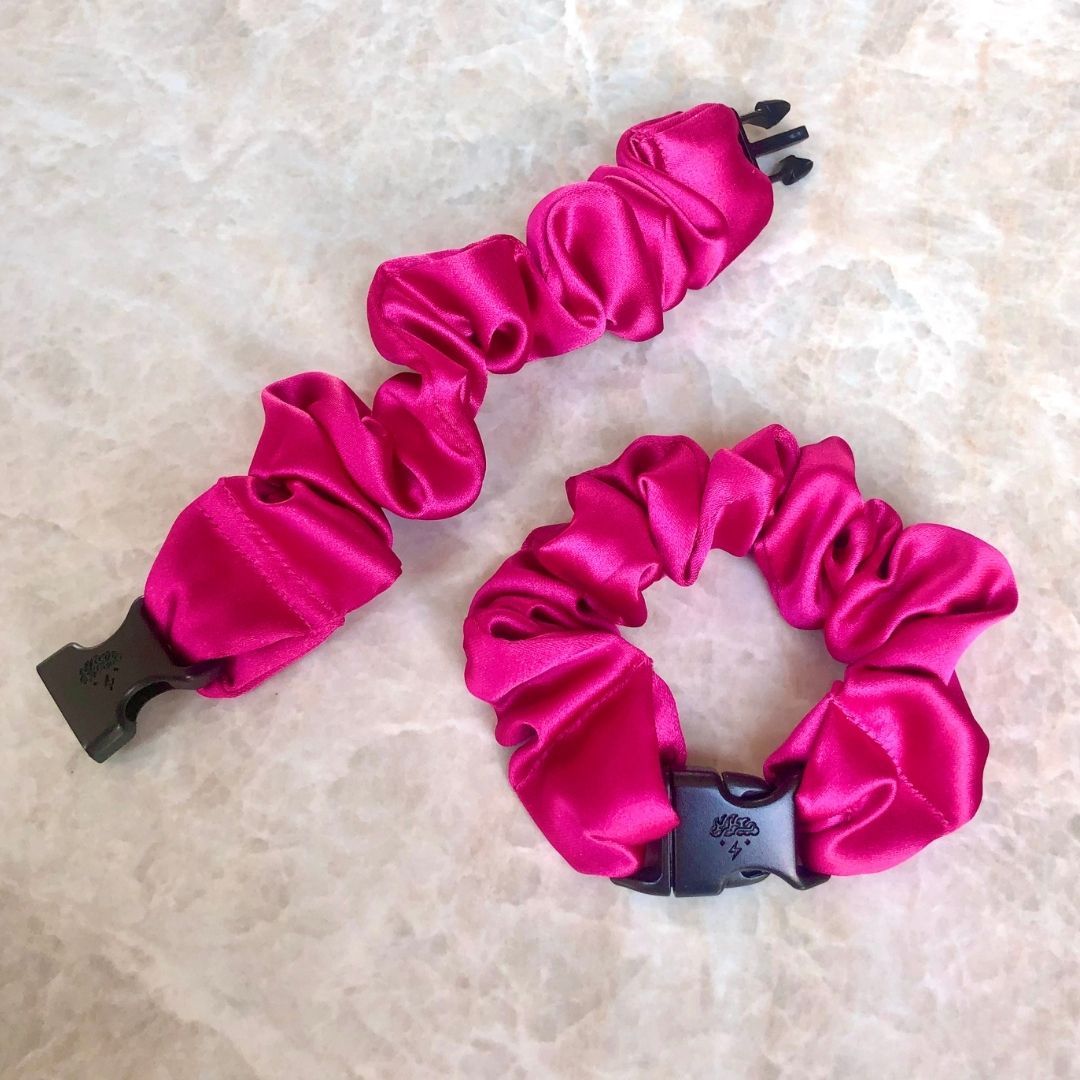 Buckle Scrunchie - Vibrant Solid Colors - No Tangles, No Pulling, No Breakage - Hair Ponytail Holder