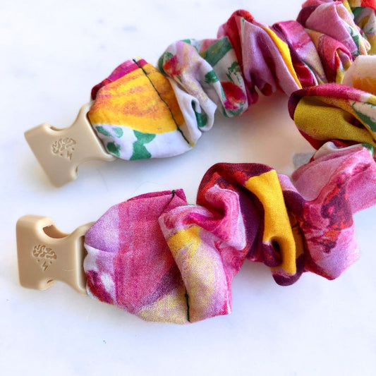 Watercolor Spring Buckle Scrunchie