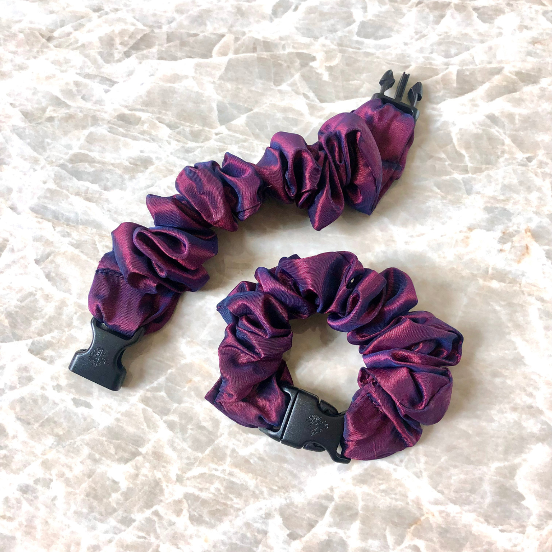 Buckle Scrunchie - Astral Fire Buckle Scrunchie - No Tangles, No Pulling, No Breakage - Hair Ponytail Holder