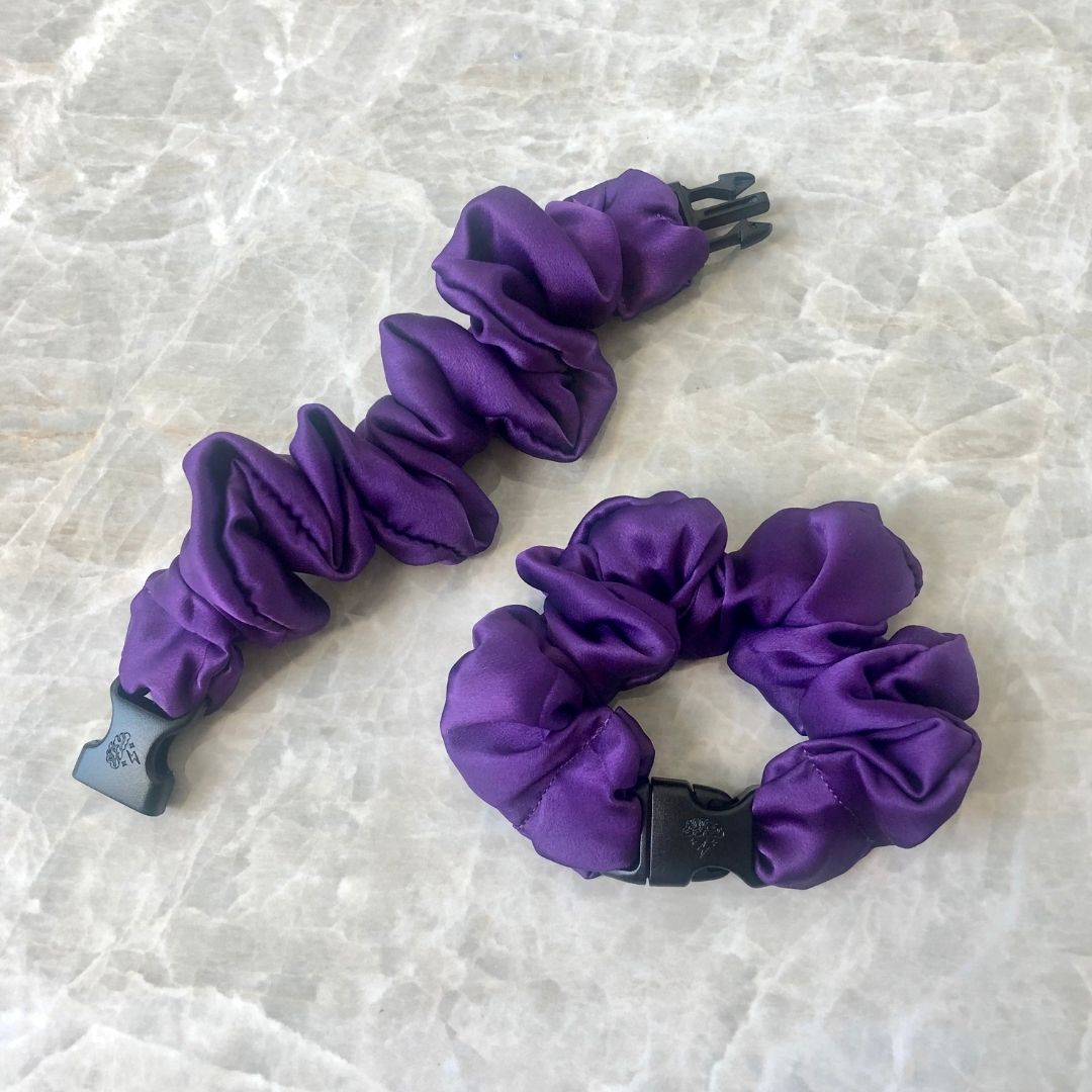 Buckle Scrunchie - Vibrant Solid Colors - No Tangles, No Pulling, No Breakage - Hair Ponytail Holder