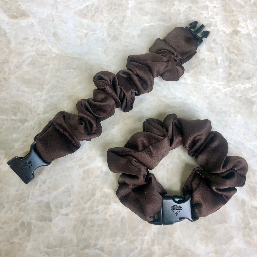 Buckle Scrunchie - Neutral Colors - No Tangles, No Pulling, No Snagging, No Breakage - Hair Ponytail Holder