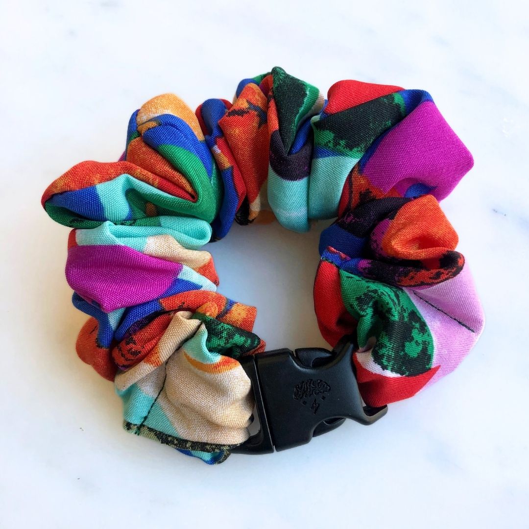 Tropical Floral Buckle Scrunchie