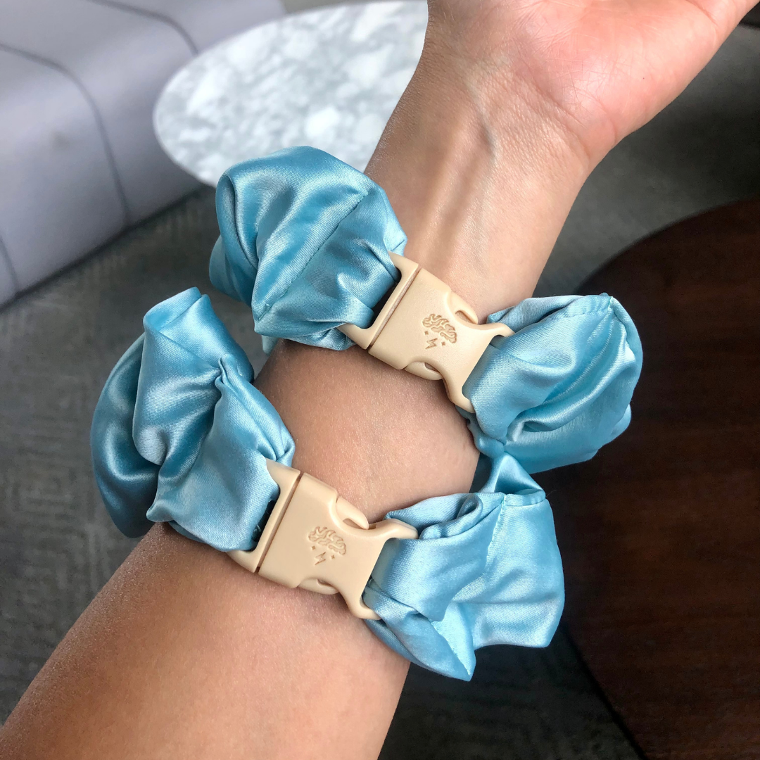 Buckle Scrunchie - Vibrant Solid Colors - No Tangles, No Pulling, No Breakage - Hair Ponytail Holder