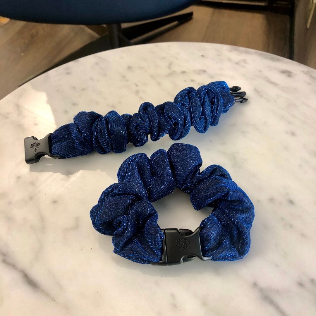 Starlight Blue Buckle Scrunchie