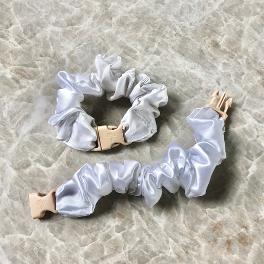 Buckle Scrunchie - Neutral Colors - No Tangles, No Pulling, No Snagging, No Breakage - Hair Ponytail Holder