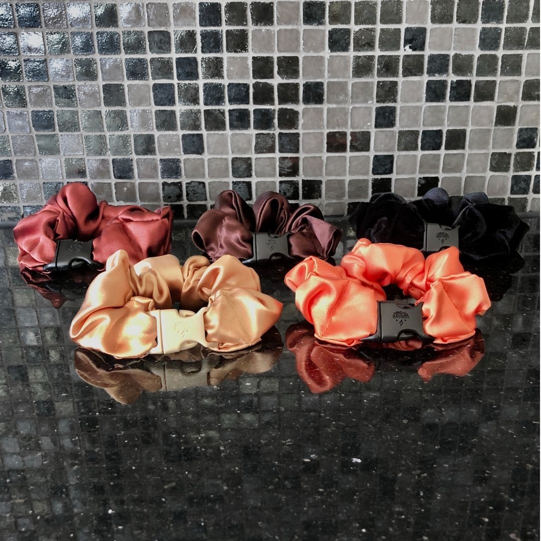 Fall Essentials - 5-Pack Autumn Halloween Buckle Scrunchies