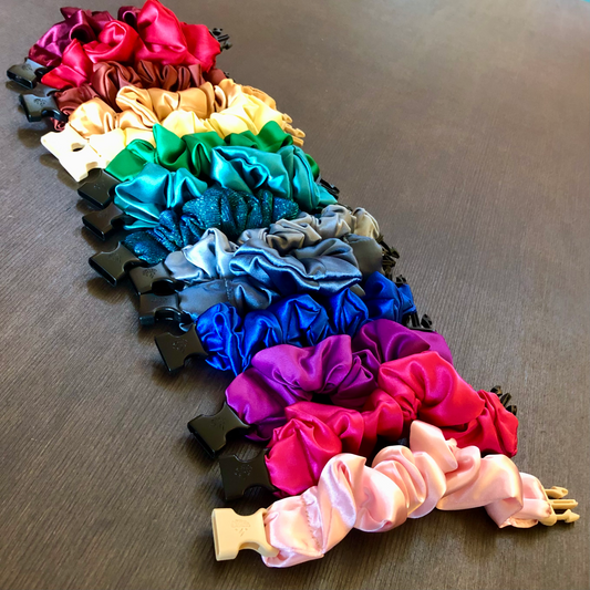 The Original Buckle Scrunchie - Vibrant Solid Colors - No Tangles, No Pulling, No Breakage - Hair Ponytail Holder