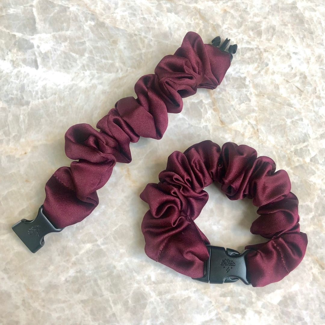 Buckle Scrunchie - Vibrant Solid Colors - No Tangles, No Pulling, No Breakage - Hair Ponytail Holder