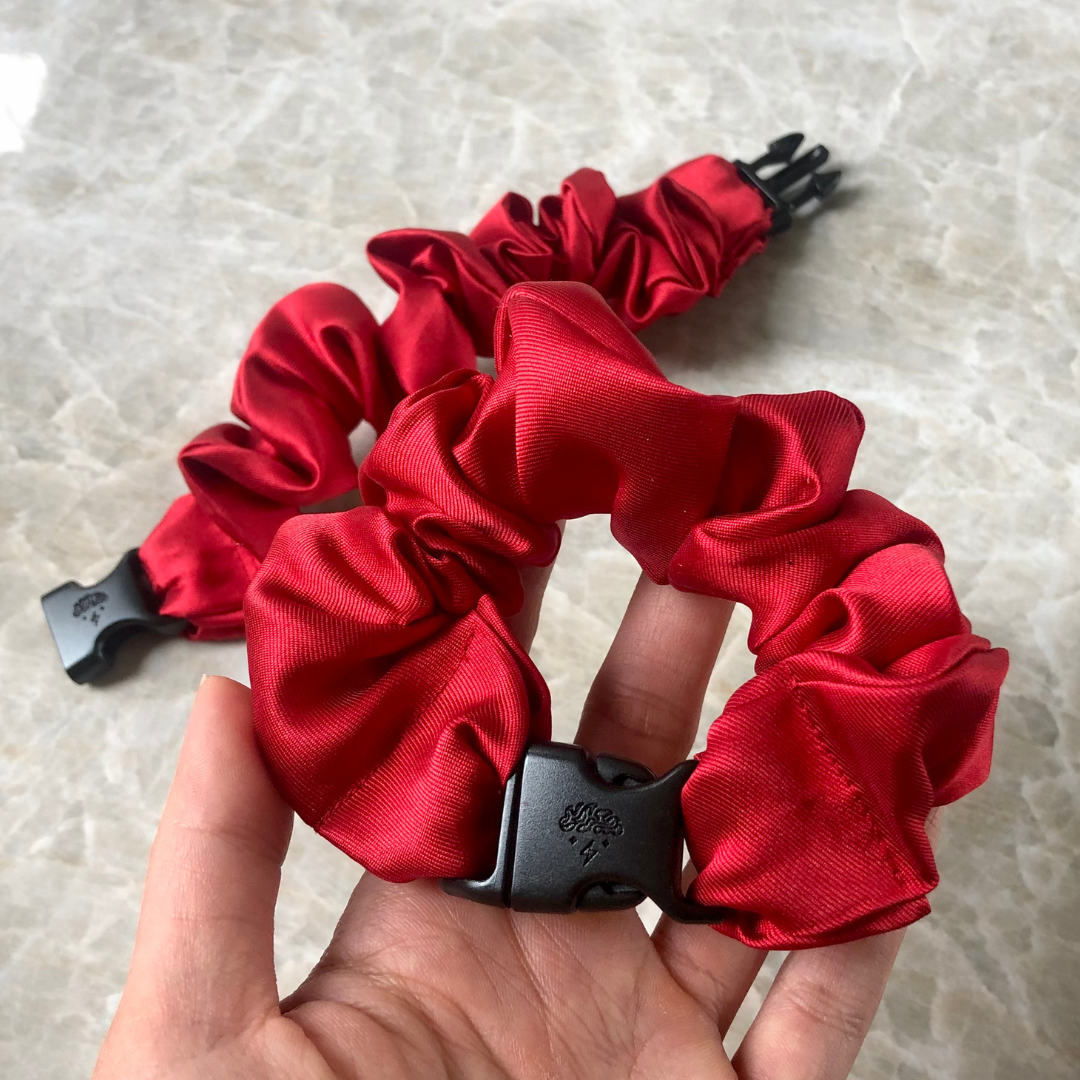 Buckle Scrunchie - Vibrant Solid Colors - No Tangles, No Pulling, No Breakage - Hair Ponytail Holder